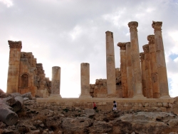 The monumental Arch of Hadrian in Jerash